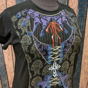 Gothic Corset and Vest Print Tee